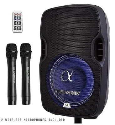 Alphasonik 8" Portable Rechargeable Battery Powered 800W Pro Amplified Speaker  - Image 1 of 3