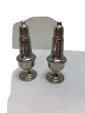 Vintage Empire Pewter Salt & Pepper Shaker Set Glass Lined Weighted 5 1/4 : Tall