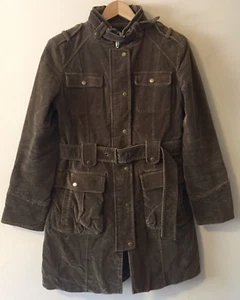 Vintage ESPRIT Brown Coat Women's Size M Front Pockets Belted - Picture 1 of 12