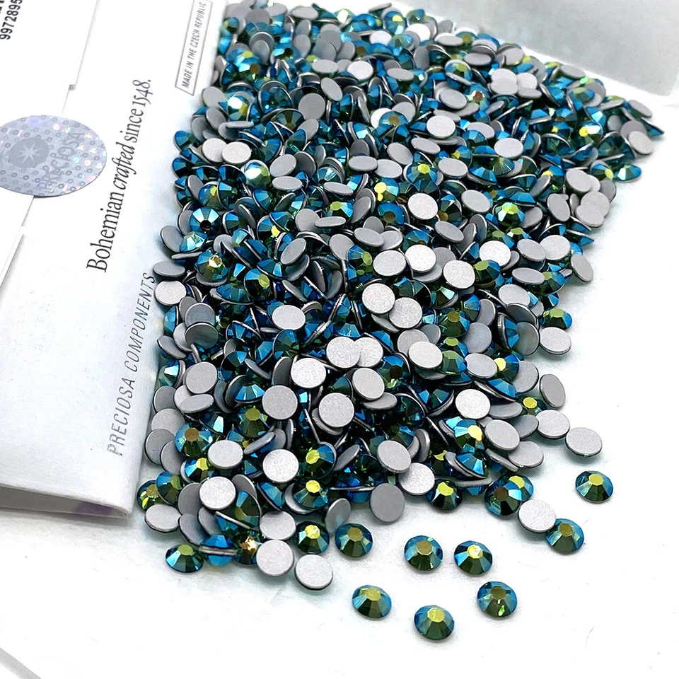 Preciosa MAXIMA Cristal Flatbacks Estrás Arte en Uñas 144 Trébol Verde AB Foto 1 de 2