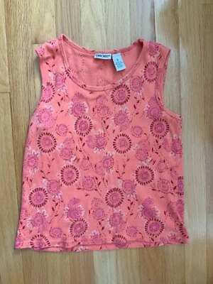 Чероки женщин цветок бак рубашка без рукавов размер маленький S оранжевый красный хлопок - Изображение 1 из 2