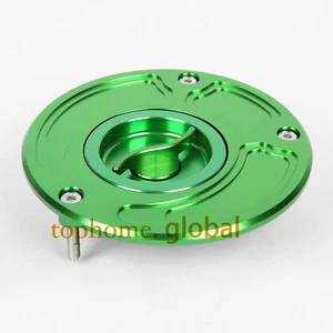 CNC Fuel Gas Cap For Kawasaki ZX6R 00-09 ZX6RR 03-06 ZX9R 00-03 ZX10R 04-09 US - Picture 1 of 8