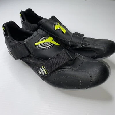 DIADORA Elite DDA 男式 12.5 码 EU 46.5 公路骑行鞋黑色霓虹灯 — 第 1/4 张图片