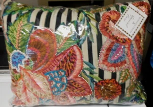 MACKENZIE-CHILDS JAIPUR STRIPED LUMBAR PILLOW,NEW WITH ALL TAGS - Picture 1 of 2