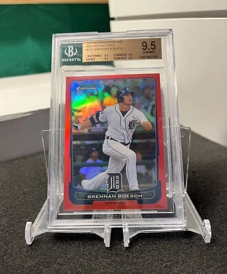 Brennan Boesch 2012 Bowman Chrome 212 Red Refractor 1/5 BGS Gem Mint 9.5 - Image 1 of 2