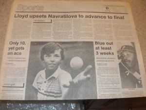 Peninsula Times-Tribune 7/3/80 Sports Section - Navratilova Upset; Blue Injured - Picture 1 of 1
