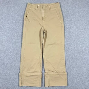 Pilcro Anthropologie Pants Womens 26 Cuffed Crop High Rise Relaxed Straight Wide - Picture 1 of 14