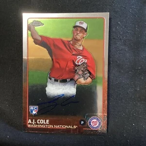 2015 Topps Chrome Rookie Auto AJ Cole #AR-AC Rookie Auto HZ20 - Picture 1 of 2