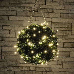 Outdoor Hanging String Lights LED Battery Operated with Timer Warm White - Picture 1 of 5