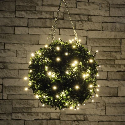 Outdoor Hanging String Lights LED Battery Operated with Timer Warm White - Image 1 of 4