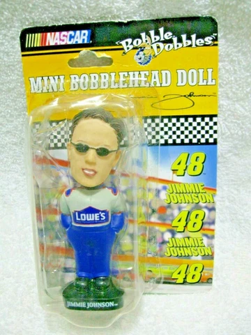 Vintage Collectible NASCAR Driver JIMMIE JOHNSON Mini Bobble Head Doll-LOWE'S!!! Cover