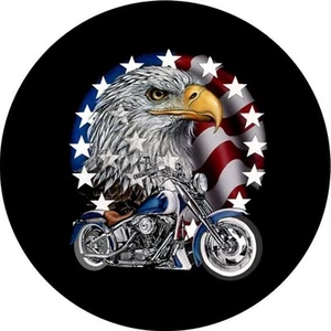Bar Stool Cover in Motorcycle Eagle - Picture 1 of 3