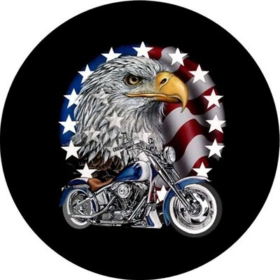 Bar Stool Cover in Motorcycle Eagle - Image 1 of 3