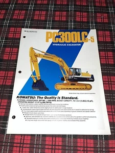 Brochure escavatore idraulico Komatsu PC300LC-5 opuscolo - Foto 1 di 4