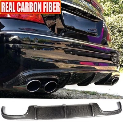 Alerón labial difusor parachoques trasero carbono real para Benz W211 E55 para AMG 2002-06 Foto 1 de 4