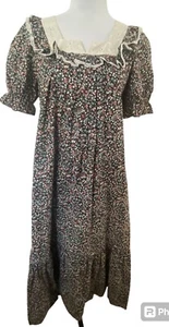 Vtg Liberty House Ruffle Dress Ditsy Floral Prairie Boho Cottagecore Festival M - Picture 1 of 14