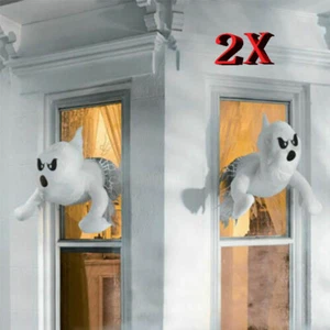 2X Halloween Geist des zerbrochenen Fensters Deko Geist Puppe Fensterdekoration - Bild 1 von 17