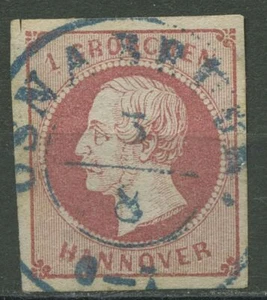 Hannover 1859 König Georg V. 14a con K2-Stpl. OSNABRÜCK - Imagen 1 de 1