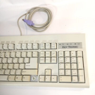 Vintage Key Tronic Mechanical Clicky Keyboard - E03601QUS201-C  *Issue  - Image 1 of 4
