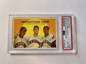 1959 Topps #166 Minoso/Colavito/Doby PSA 6 EX-MT Destruction Crew