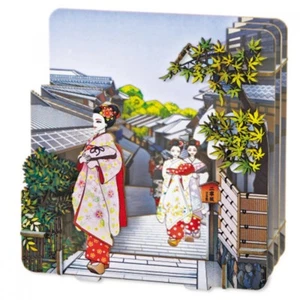 3D puzzle Paper Craft - Shadowbox Maiko (Ninen-zaka) - Made In Japan - Picture 1 of 8