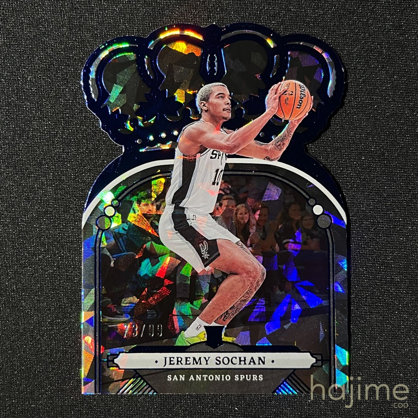 2022-23 Panini Crown Royale Jeremy Sochan Blue Ice /99 #53 Spurs Rookie RC