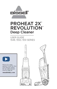 Bissell PROHEAT 2X Revolution 1548 1550 1551 Instruction Manual User Guide - Picture 1 of 2