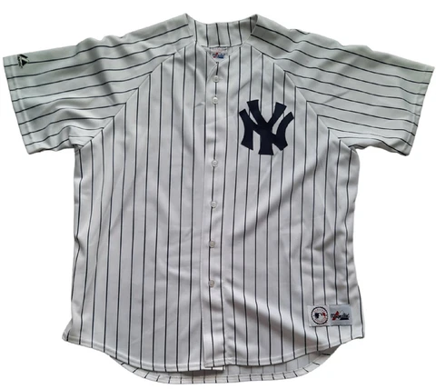 Majestic MLB New York Yankee Alfonso Soriano Jersey #12  Adult 2XL White Blue Cover