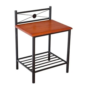 Nachttisch Metall Schwarz Ablage Beistelltisch Nachtschrank Konsole Homestyle4u - Bild 1 von 9