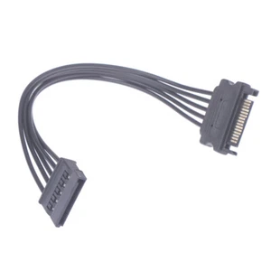 SATA to 15Pin Male To Female Power Extension Cable HDD SSD SATA Power Cable 20CM - Afbeelding 1 van 8