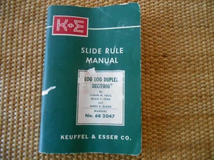 Vintage Keuffel & Esser Co.No 68 2047 Log Log Duplex Decitrig Slide Rule Manual - Bild 1 von 7