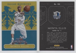 2014-15 Panini Excalibur Crusade Teal /35 Monta Ellis #104