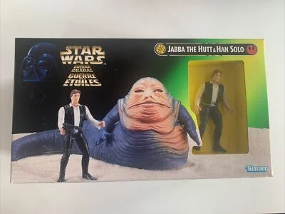 Star Wars Jabba the Hutt and Han Solo power of the force 1997 Kenner BNIB - Imagem 1 de 4