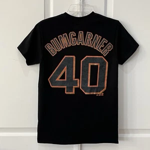 Majestic Giants Bumgarner #40 Shirt Adult Small Black MLB Baseball Outdoor Mens - Picture 1 of 7