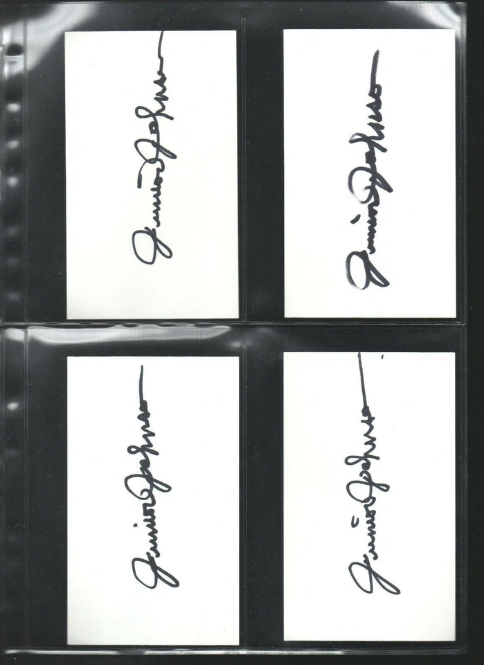 (1) JUNIOR JOHNSON AUTOGRAPH/AUTO/HAND-SIGNED INDEX CARD 3X5  D - Image 1 of 1