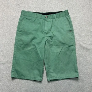 Volcom Shorts Mens Size 30 Green Vmonty Chino 10" Youth Flat Front Casual - Picture 1 of 10