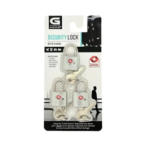 3 Pack G FORCE Security Lock Set of 3 Locks TSA Accepted NEW - Picture 1 of 3