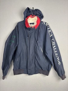 Vintage Nautica Challenge Jacke Herren XL Navy Rot J-Klasse 1930 1937 Segeln 90er - Bild 1 von 24