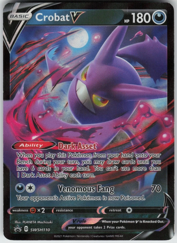 Foil Crobat V SWSH110 SWSH: Sword & Shield Promo Cards Promo NM - Image 1 of 1