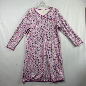 Camicia da notte Appleseeds donna PL Petite floreale rosa manica lunga cotone elasticizzato - Foto 1 di 14