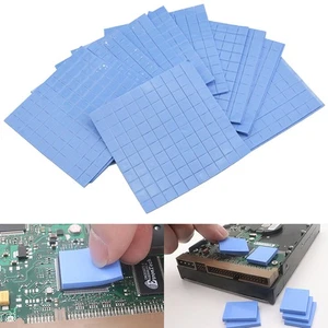 100Pcs 10*10*0.5mm Thermal Pad GPU CPU Heatsink Cooling Conductive Silicone Pad - Photo 1/10