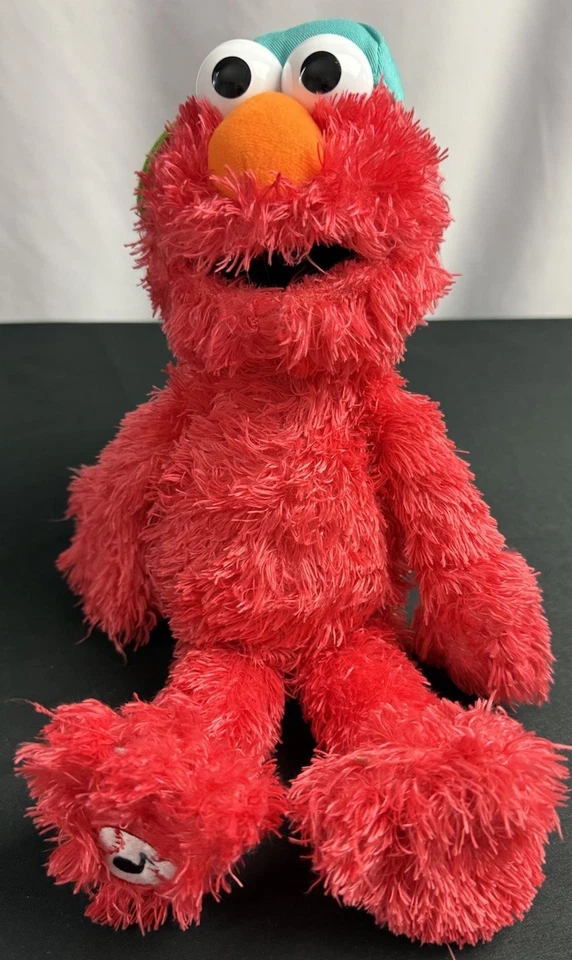 Плюшевый бейсбольный мяч Sesame Street Talking Singing Elmo 13 дюймов*РАБОТАЕТ* - Изображение 1 из 4