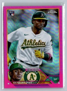2023 Topps Chrome #650 Esteury Ruiz Pink RC - Bild 1 von 2