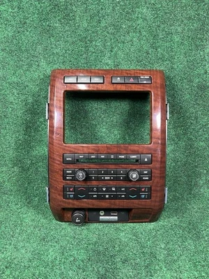 Ford F150 2009-2012 radio CD control de clima tablero pantalla de 8" bisel madera OEM Foto 1 de 4