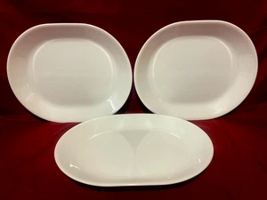 Corelle Winter Frost White Set di 3 piatti da portata ovali 12" x 10" USA - Foto 1 di 2
