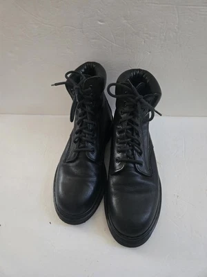 Max Mara Lace-Up Boots 39 Black Leather Made in Italy - Image 1 of 4