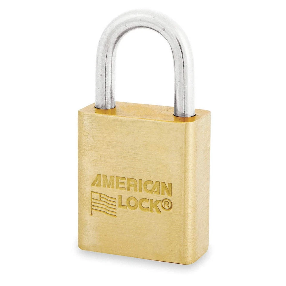 AMERICAN LOCK ASL40NKAB - DG34823 Keyed Padlock, 3/4 in,Rectangle,Gold 6DPY0 - Image 1 of 1