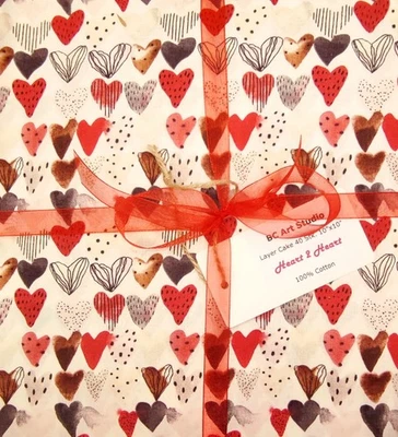 Patchworkstoff Layer Cake 40 Stück Heart2Heart Figo Maywood Studios Stoffabric - Bild 1 von 4