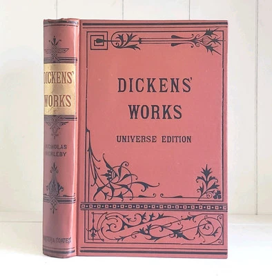Nicholas Nickleby By Charles Dickens Antique Victorian Classic Decorative Cover  - Imagem 1 de 4