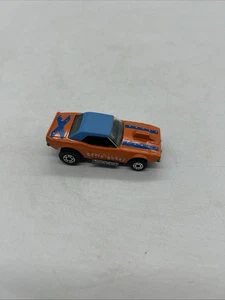 1975 Matchbox Lesney Superfast Dodge Challenger Revin’ Rebel Orange/Blue MINTY!! - Picture 1 of 9